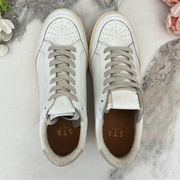 STB Shoe The Bear Babtiste Lace-Up Sneaker in White/Gray Size 8 NEW - Picture 9 of 15